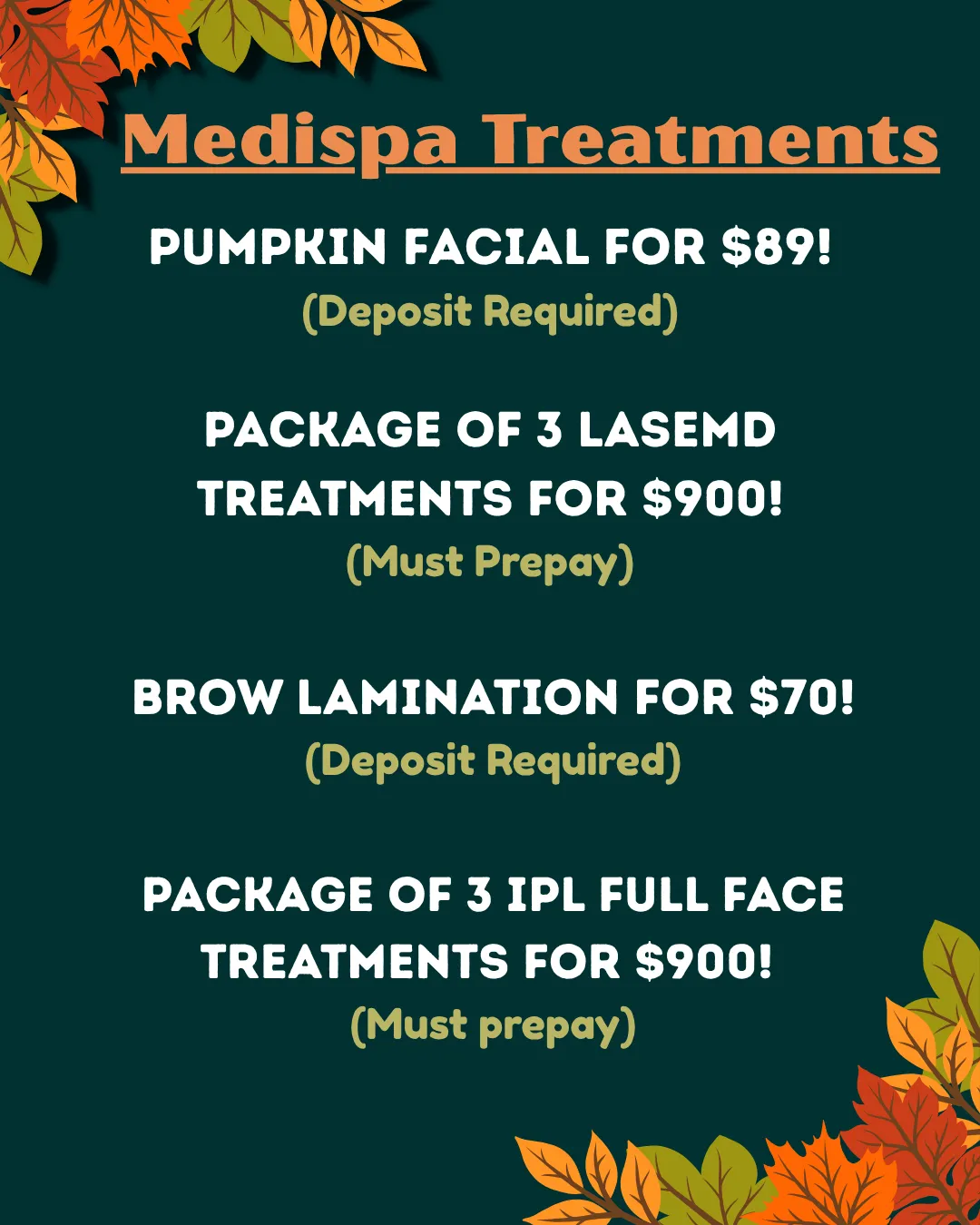 Medispa Treatments Promo