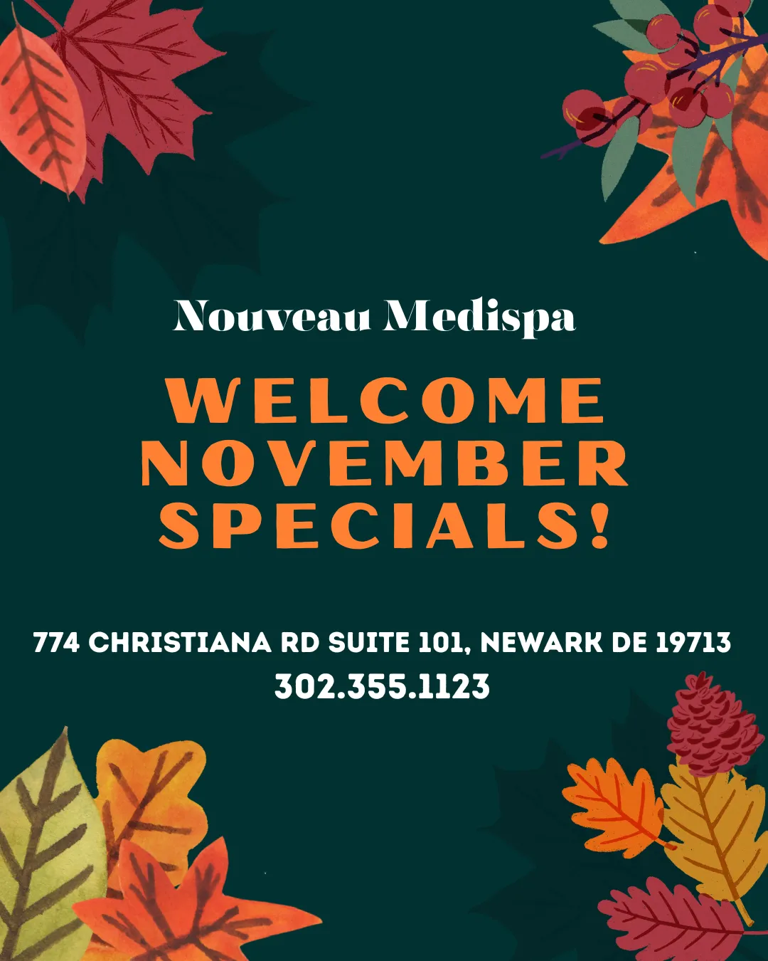 Welcome November Specials